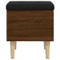 vidaXL Sitzbank mit Stauraum Braun Eichen-Optik 42x42x46 cm vidaXL Sitzbank mit Stauraum Braun Eichen-Optik 42x42x46 cm