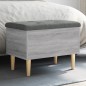 vidaXL Sitzbank mit Stauraum Grau Sonoma 62x42x46 cm Holzwerkstoff vidaXL Sitzbank mit Stauraum Grau Sonoma 62x42x46 cm Holzwerkstoff