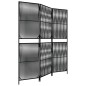 vidaXL Paravent 3-tlg. Schwarz Poly Rattan vidaXL Paravent 3-tlg. Schwarz Poly Rattan