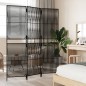 vidaXL Paravent 3-tlg. Schwarz Poly Rattan vidaXL Paravent 3-tlg. Schwarz Poly Rattan