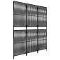vidaXL Paravent 3-tlg. Schwarz Poly Rattan vidaXL Paravent 3-tlg. Schwarz Poly Rattan