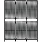 vidaXL Paravent 3-tlg. Schwarz Poly Rattan vidaXL Paravent 3-tlg. Schwarz Poly Rattan