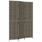 vidaXL Paravent 3-tlg. Grau Poly Rattan vidaXL Paravent 3-tlg. Grau Poly Rattan