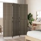 vidaXL Paravent 3-tlg. Grau Poly Rattan vidaXL Paravent 3-tlg. Grau Poly Rattan