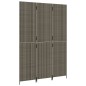 vidaXL Paravent 3-tlg. Grau Poly Rattan vidaXL Paravent 3-tlg. Grau Poly Rattan