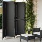 vidaXL Paravent 5-tlg. Schwarz Poly Rattan vidaXL Paravent 5-tlg. Schwarz Poly Rattan