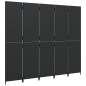 vidaXL Paravent 5-tlg. Schwarz Poly Rattan vidaXL Paravent 5-tlg. Schwarz Poly Rattan