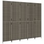 vidaXL Paravent 5-tlg. Grau Poly Rattan vidaXL Paravent 5-tlg. Grau Poly Rattan