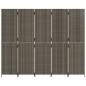 vidaXL Paravent 5-tlg. Grau Poly Rattan vidaXL Paravent 5-tlg. Grau Poly Rattan
