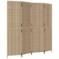 vidaXL Paravent 4-tlg. Beige Poly Rattan vidaXL Paravent 4-tlg. Beige Poly Rattan