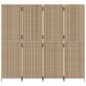 vidaXL Paravent 4-tlg. Beige Poly Rattan vidaXL Paravent 4-tlg. Beige Poly Rattan