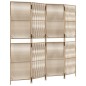 vidaXL Paravent 4-tlg. Beige Poly Rattan vidaXL Paravent 4-tlg. Beige Poly Rattan