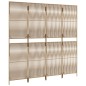 vidaXL Paravent 4-tlg. Beige Poly Rattan vidaXL Paravent 4-tlg. Beige Poly Rattan