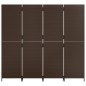 vidaXL Paravent 4-tlg. Braun Poly Rattan vidaXL Paravent 4-tlg. Braun Poly Rattan