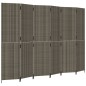 vidaXL Paravent 6-tlg. Grau Poly Rattan vidaXL Paravent 6-tlg. Grau Poly Rattan