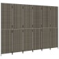 vidaXL Paravent 6-tlg. Grau Poly Rattan vidaXL Paravent 6-tlg. Grau Poly Rattan