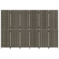 vidaXL Paravent 6-tlg. Grau Poly Rattan vidaXL Paravent 6-tlg. Grau Poly Rattan