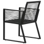 7-tlg. Garten-Essgruppe PVC Rattan Schwarz 7-tlg. Garten-Essgruppe PVC Rattan Schwarz