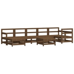 vidaXL 8-tlg. Garten-Lounge-Set Honigbraun Massivholz Kiefer