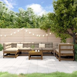 vidaXL 8-tlg. Garten-Lounge-Set Honigbraun Massivholz Kiefer