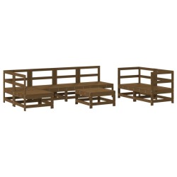 vidaXL 8-tlg. Garten-Lounge-Set Honigbraun Massivholz Kiefer
