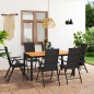 7-tlg. Garten-Essgruppe Schwarz und Braun 7-tlg. Garten-Essgruppe Schwarz und Braun