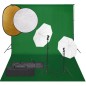 vidaXL Fotostudio-Set mit Beleuchtung, Hintergrund und Reflektor vidaXL Fotostudio-Set mit Beleuchtung, Hintergrund und Reflektor