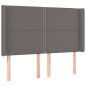 vidaXL LED Kopfteil Grau 147x16x118/128 cm Kunstleder vidaXL LED Kopfteil Grau 147x16x118/128 cm Kunstleder