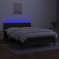 vidaXL Boxspringbett mit Matratze & LED Schwarz 140x190 cm Stoff vidaXL Boxspringbett mit Matratze & LED Schwarz 140x190 cm Stoff
