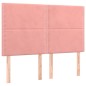 vidaXL Boxspringbett mit Matratze Rosa 140x190 cm Samt vidaXL Boxspringbett mit Matratze Rosa 140x190 cm Samt