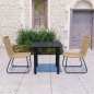 3-tlg. Garten-Essgruppe Poly Rattan und Glas 3-tlg. Garten-Essgruppe Poly Rattan und Glas