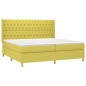 vidaXL Boxspringbett mit Matratze & LED Grün 200x200 cm Stoff vidaXL Boxspringbett mit Matratze & LED Grün 200x200 cm Stoff