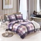 vidaXL Bettwäsche-Set Lila Kariert 155x220/80x80 cm vidaXL Bettwäsche-Set Lila Kariert 155x220/80x80 cm