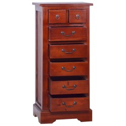 vidaXL Kommode Klassisch Braun 45x35x100 cm Massivholz Mahagoni  