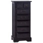 vidaXL Kommode Hellschwarz 45x35x100 cm Massivholz Mahagoni vidaXL Kommode Hellschwarz 45x35x100 cm Massivholz Mahagoni