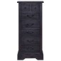 vidaXL Kommode Hellschwarz 45x35x100 cm Massivholz Mahagoni vidaXL Kommode Hellschwarz 45x35x100 cm Massivholz Mahagoni