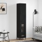 Highboard Schwarz 34,5x34x180 cm Holzwerkstoff Highboard Schwarz 34,5x34x180 cm Holzwerkstoff