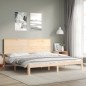 vidaXL Massivholzbett mit Kopfteil vidaXL Massivholzbett mit Kopfteil