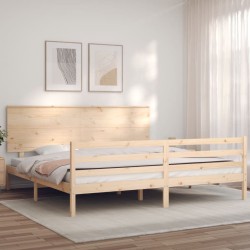 vidaXL Massivholzbett mit Kopfteil