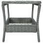 3-tlg. Garten-Lounge-Set mit Auflagen Poly Rattan Hellgrau 3-tlg. Garten-Lounge-Set mit Auflagen Poly Rattan Hellgrau