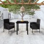 vidaXL 3-tlg. Garten-Essgruppe Schwarz vidaXL 3-tlg. Garten-Essgruppe Schwarz