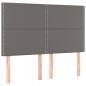 vidaXL Kopfteile 4 Stk. Grau 72x5x78/88 cm Kunstleder