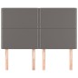 vidaXL Kopfteile 4 Stk. Grau 72x5x78/88 cm Kunstleder