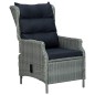 3-tlg. Garten-Lounge-Set mit Auflagen Poly Rattan Hellgrau 3-tlg. Garten-Lounge-Set mit Auflagen Poly Rattan Hellgrau