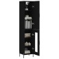 Highboard Schwarz 34,5x34x180 cm Holzwerkstoff Highboard Schwarz 34,5x34x180 cm Holzwerkstoff