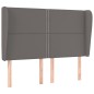 vidaXL Kopfteil mit Ohren Grau 147x23x118/128 cm Kunstleder vidaXL Kopfteil mit Ohren Grau 147x23x118/128 cm Kunstleder