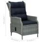3-tlg. Garten-Lounge-Set mit Auflagen Poly Rattan Hellgrau 3-tlg. Garten-Lounge-Set mit Auflagen Poly Rattan Hellgrau
