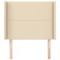 vidaXL Kopfteil mit Ohren Creme 83x16x118/128 cm Stoff vidaXL Kopfteil mit Ohren Creme 83x16x118/128 cm Stoff