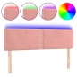 vidaXL LED Kopfteil Rosa 144x5x78/88 cm Samt vidaXL LED Kopfteil Rosa 144x5x78/88 cm Samt