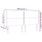 vidaXL LED Kopfteil Creme 160x5x118/128 cm Stoff vidaXL LED Kopfteil Creme 160x5x118/128 cm Stoff